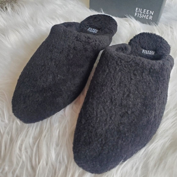 NIB* Eileen Fisher 'Blog' Shearling Mule, Size 8 - Picture 6 of 12